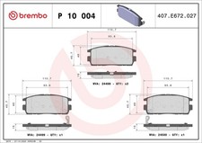 Bremsbelagsatz Scheibenbremse PRIME BREMBO P 10 004 für CHEVROLET OPEL CAPTIVA