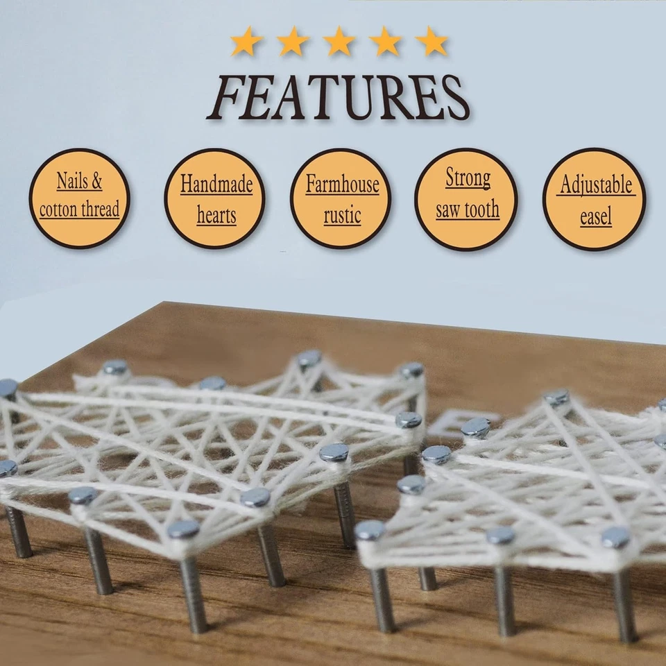 Regalo hermana relación larga distancia - cuerda de mano corazón marco de fotos 4x6 pulgadas Foto 4 de 4