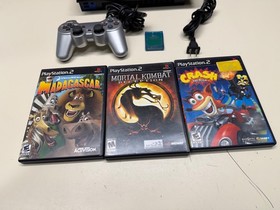 SONY PLAYSTATION 2 PS2 FAT W/CONTROLLER & CABLES FULLY FUNCTIONAL NICE + GAMES