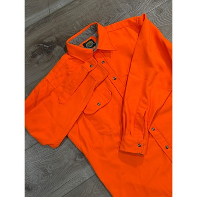 #ad #ad Cabelas Mens Orange Long Sleeve Hunting Shirt Size Large Button Up $19.68