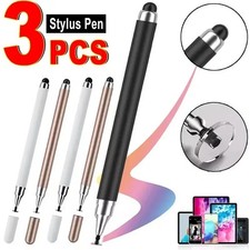 3-Pack Tablets Stylus Pen for All Touchscreen with Precision Disc Tip 2-in-1