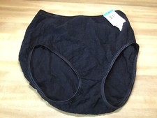 new with tags Vanity Fair size 9 nylon panties black patterned semi sheer granny