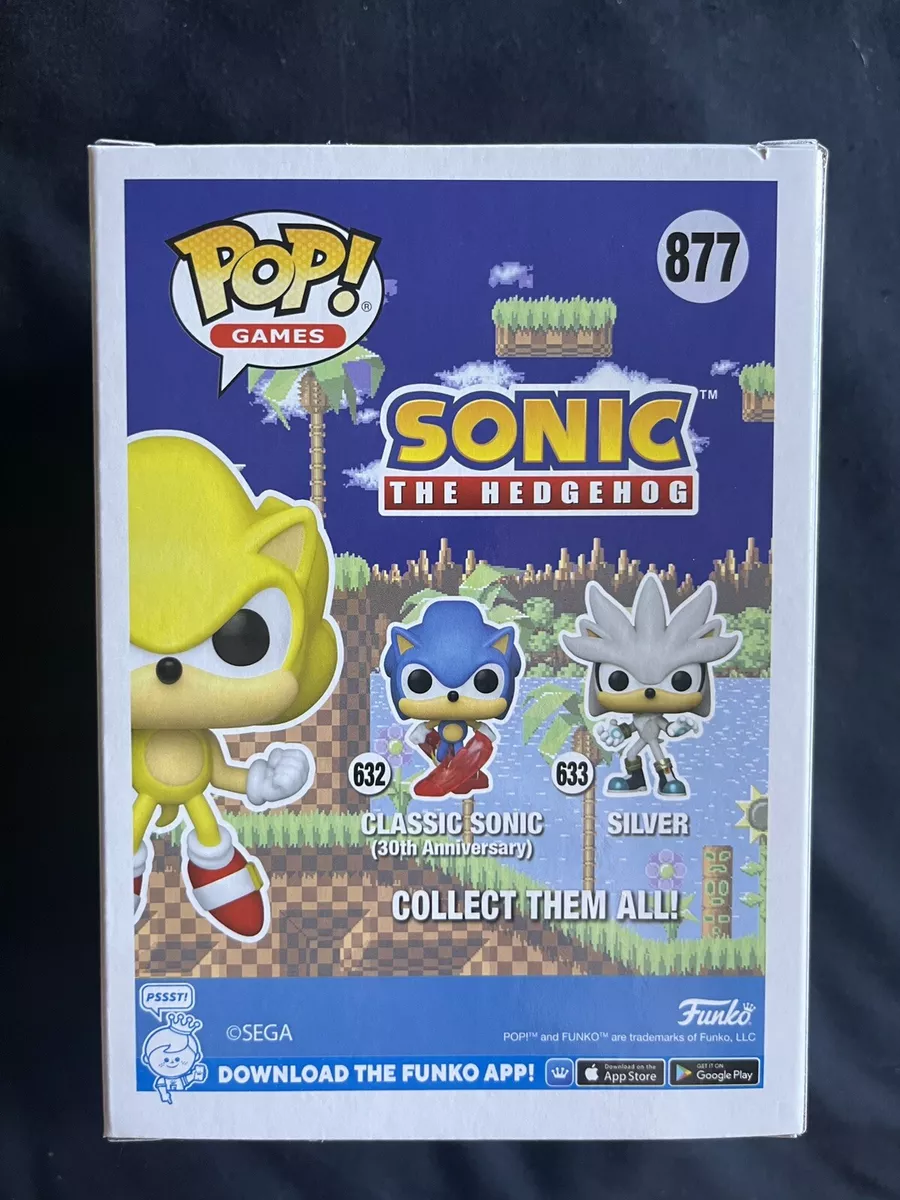 Funko Pop! Games Sonic the Hedgehog Super Sonic First Appearance GITD 2022  Summer Convention Exclusive Figure #877 - US