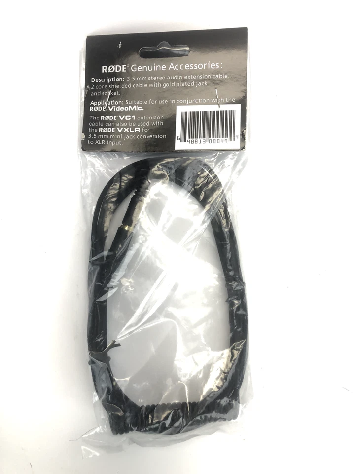 RODE VC1 3.5 毫米 TRS 麦克风延长线适用于相机 10' — 第 2/3 张图片