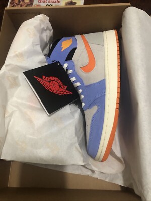 Nike Air Jordan 1 High Zoom CMFT 2 Shoes Royal Pulse Orange DV1307-184 Sz 9 NEW