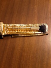 Sephora Gilded Trio Brush Set Gold New Front label slightly blemished.