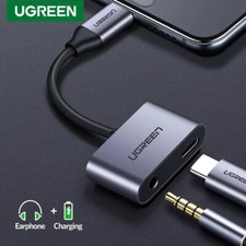 UGREEN USB Type C to 3.5 mm Jack Adapter 2 in1 AUX Audio Cable For Huawei Xiaomi