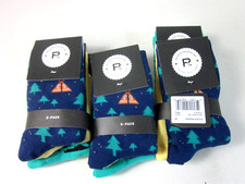 LOT OF 3: RICHER POORER INC. KIDS SOCKS PACK OF 3 PAIRS,SMALL US SIZE 8-13,NEW