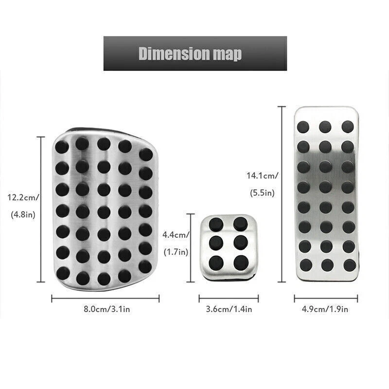 Pedal de freno de aluminio antideslizante acelerador decorativo para Mercedes-Benz W176 W245 Foto 3 de 4
