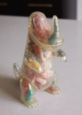 Signed Tim Biskup Pollard Transparent designer vinyl figure filled w figures