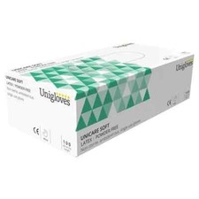UNICARE Latex Powder Free Gloves - Medium - Pack of 100 - GS0013