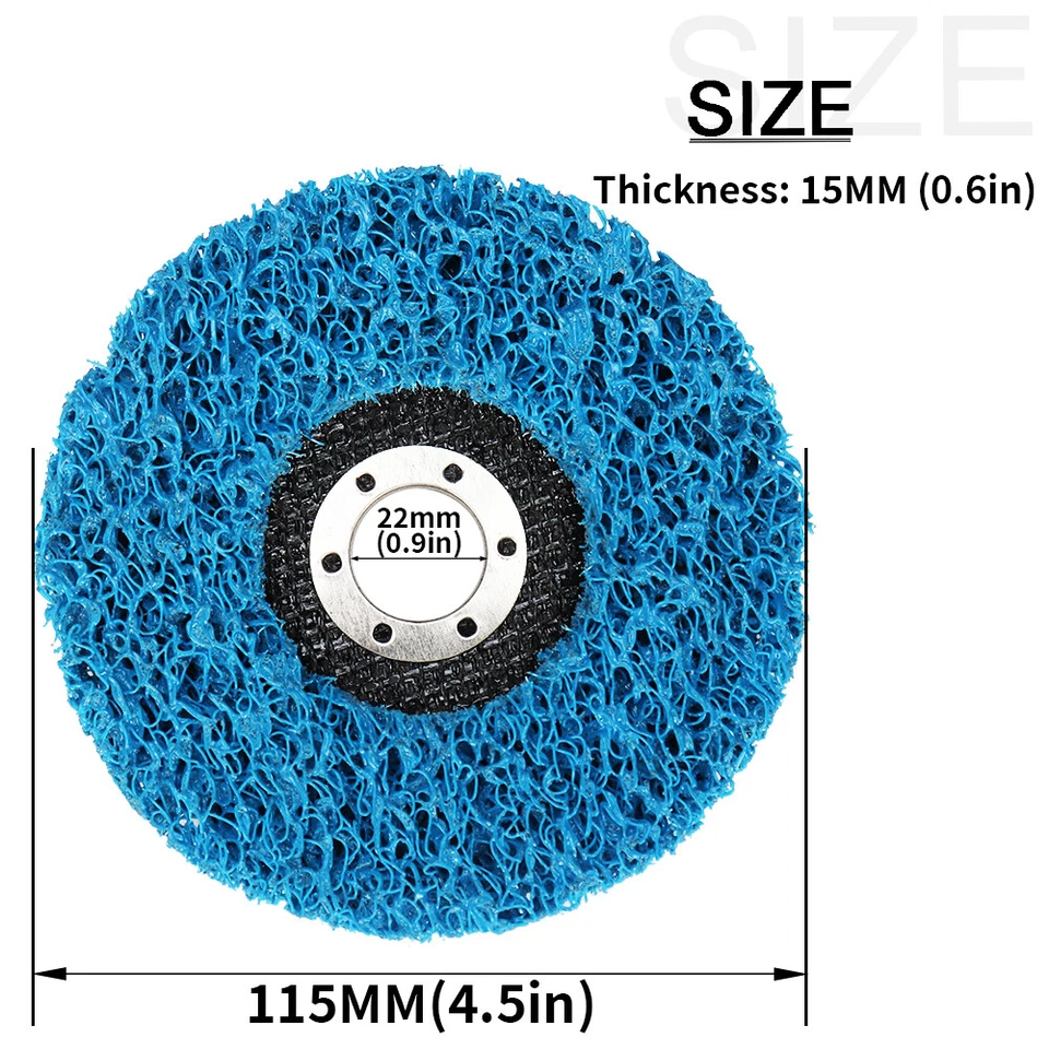 10PC Poly Strip Clean Disc 4-1/2" x7/8" Easy Paint Stripping Rust Removal Wheels - Image 2 of 4