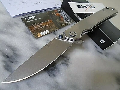 RUIKE Ball Bearing Open Pocket Knife Folder 14C28N Blade P801-SF 7.75" OA New