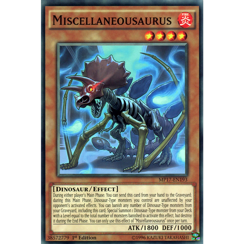 Miscellaneousaurus MP17-EN193 Yu-Gi-Oh! Card Common 1st Edition