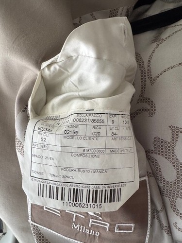 Etro Single Breasted Two Button Blazer Jacket - Beige Size IT 48 / UK 38R - Picture 3 of 5