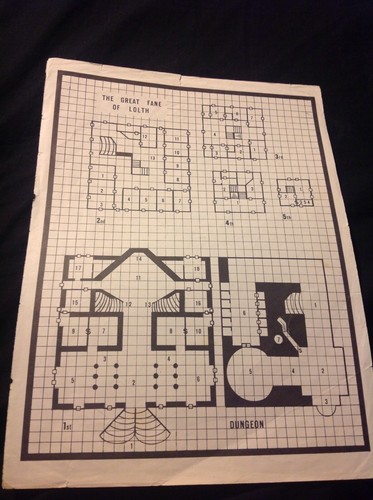 Dungeon Module D3 Vault of the Drow--Great Fane of Lolth MAP ONLY - Picture 2 of 2