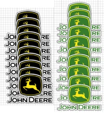 John Deere Logo 10 Pc HQ waterproof decal sticker