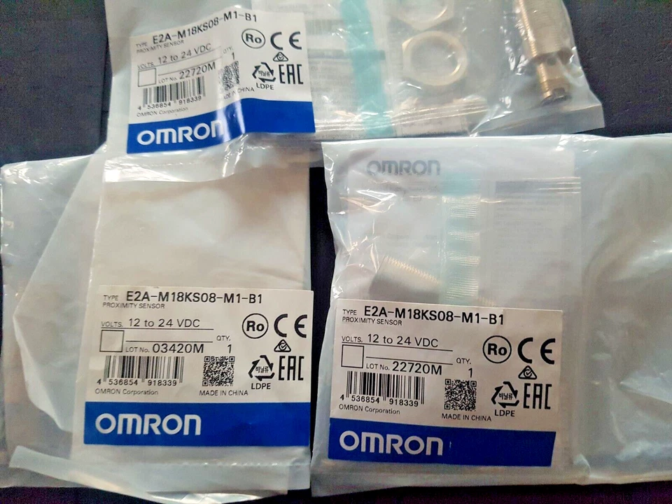 Omron E2A-M18KS08-M1-B1 Proximity Sensor Volts. 12 to 24 VDC E2AM18KS08M1B1