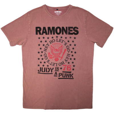 Ramones - Hey Ho Judy - Kashmir Red Stone Wash t-shirt