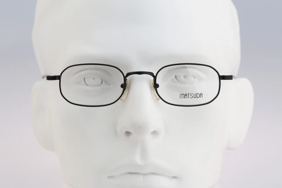 Matsuda 10108, Vintage años 90 negro único victoriano pequeño hexágono gafas marcos Foto 4 de 4