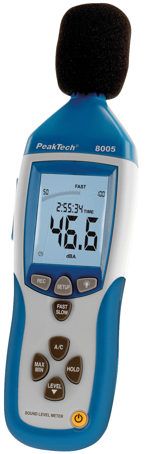 PeakTech Schallpegel-Datenlogger 30...130 dB 0.1 dB 31.5 Hz...8 kHz (PeakTech 80