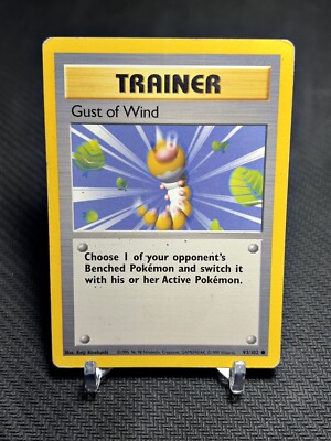 trainer gust of wind pokemon card value 1999 Pokemon TCG Base Set Gust of Wind Trainer Card 93/102 - HP