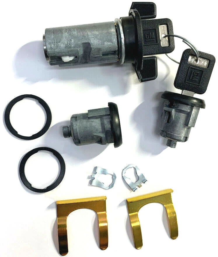 Комплект цилиндров зажигания и дверного замка GMC Sonoma S15 82-94 и другие черные 2 ключа GM - Изображение 3 из 4