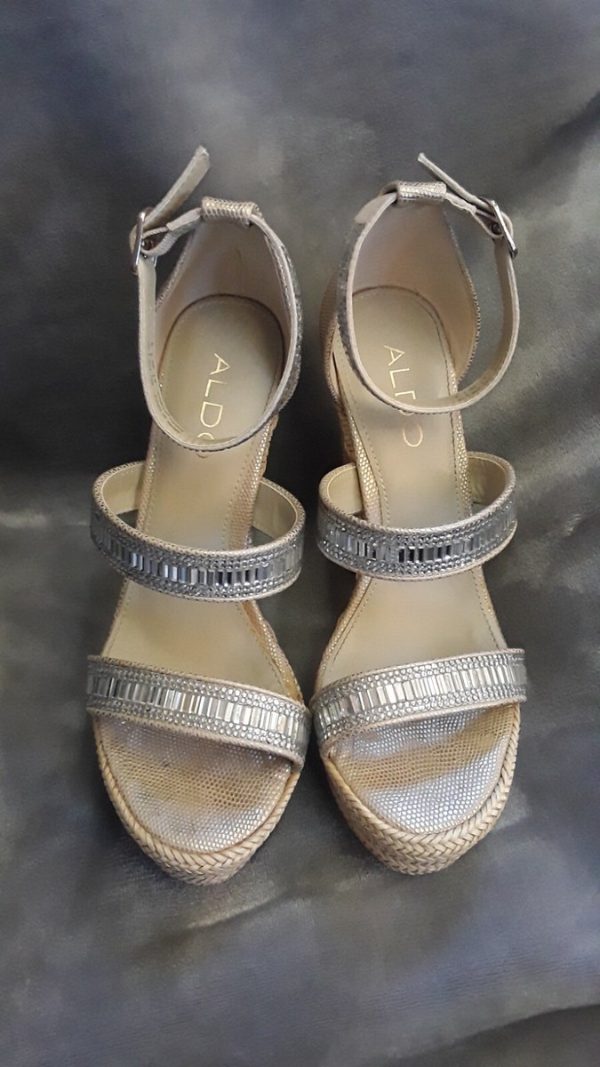 Aldo Platform Metallic Rhinestone Wedge Sandals Aldo Women main image 2