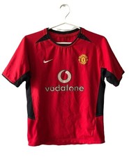 Manchester United Home football shirt 2002 - 2004 Jersey Tee Size M Boys