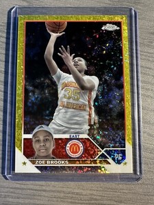 2023 Topps Chrome McDonald's All American Basketball Yellow Mini-Diamond Refractor Zoe Brooks #25