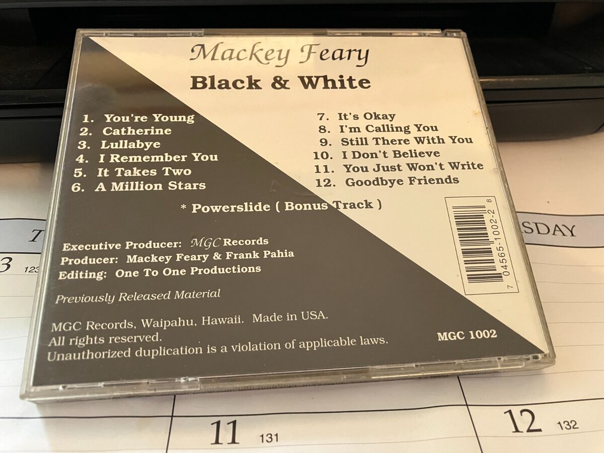 MACKEY FEARY - Black & White ORIGINAL HAWAIIAN CD (MGC MACKEY FEARY - Black & White ORIGINAL HAWAIIAN CD (MGC