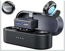 BOYA BOYALINK 3 Wireless Lavalier Mini Microphones with Charging Case. READ 