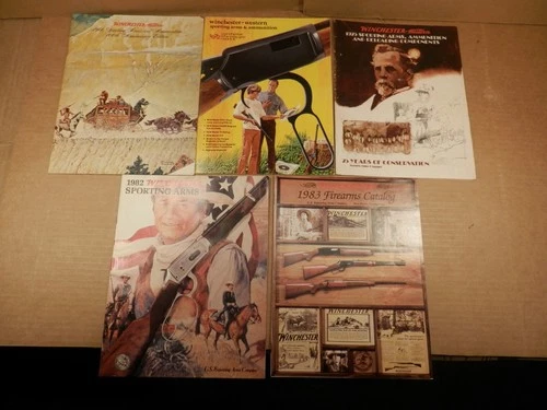 5 Vtg Winchester Catalogs, 1966, 1972, 1975, 1982, & 1983, Shotguns Rifles Ammo