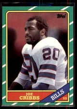 1986 Topps Joe Cribbs #385 Buffalo Bills