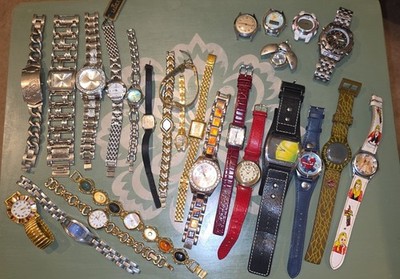 Watch Lot Parts Repair - Fossil Pulsar Marc Ecko Kenneth Cole Jurassic Park Etc