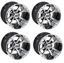 Produktbild - Golf Cart GTW 10x7 Bearbeitet Schwarz Storm Trooper Räder Set Von 4 3:4 Mit 4