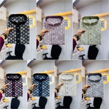 Men's Pakistani Indian Wedding Style Full Stitched Rayon Kurta Pajama Set VN-1