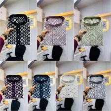 Men's Pakistani Indian Wedding Style Full Stitched Rayon Kurta & Pajama Set VN-1