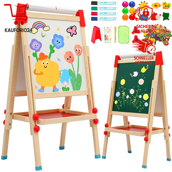 Kindertafel Aus Holz Mit Papierrolle Und Whiteboard FüR Kinder-image