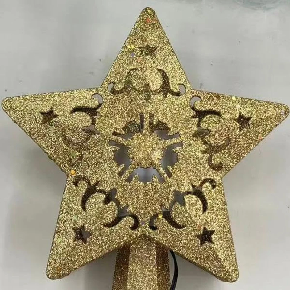 Christmas Tree Topper Lighted with Built-in LED Rotating Star Projector - Image 2 of 2