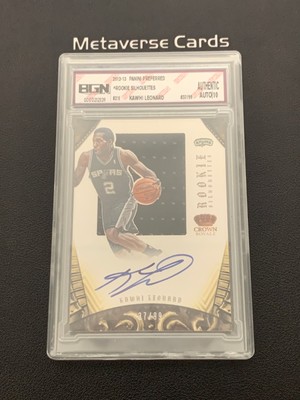2012-13 Panini Crown Royale Kawhi Leonard Rookie Silhouettes Patch Auto 37/99
