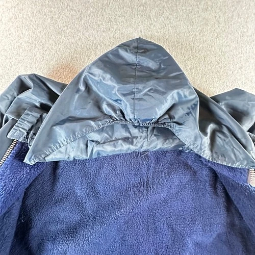 Vintage 60s Champion Navy Nylon Coach Jacket Desert 39 Football Made USA XL image 7