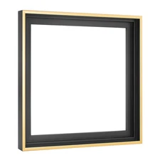 MCS Canvas Float Frame 12x12 Black & Gold Square Frame for Canvas Artwork