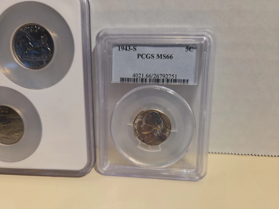 2004-P U.S State Quarter Set NGC MS65 1943-S Jeff Nickel PCGS MS66 War Nickel - Image 2 of 4