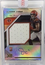 Panini XR 2021 Ja'Marr Chase Rookie Patch Autograph Cincinnati Bengals RPA /75
