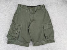 Boy Scouts Shorts Youth 12 Green Cotton Blend Convertible NO LEGS Cargo 25x10
