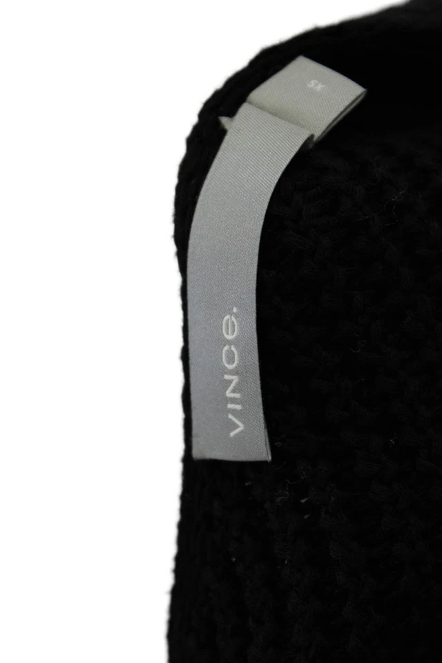 Camiseta sin mangas Vince para mujer con cierre de corbata negra de algodón talla extra pequeña Foto 4 de 4