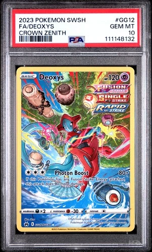 Pokemon Deoxys Sword Shield Crown Zenith GG12/GG70 PSA 10
