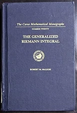 The Generalized Riemann Integral Hardcover Robert M. McLeod