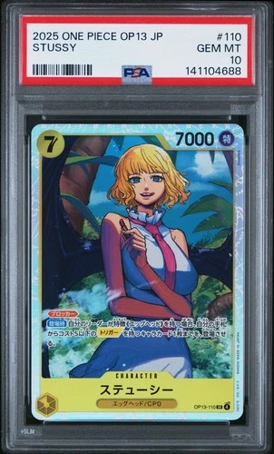 ONE PIECE JAPANESE CARRYING ON HIS WILL OP13-110 STUSSY PSA 10 - 141104688
